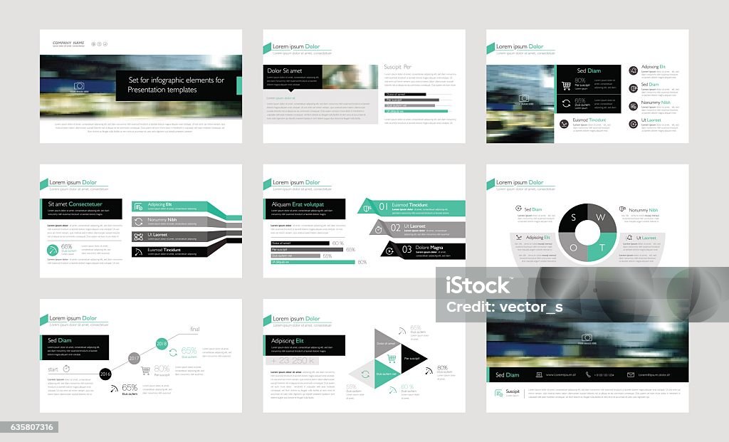 Infografik-Elemente-Vorlage für Präsentation. - Lizenzfrei Informationsgrafik Vektorgrafik