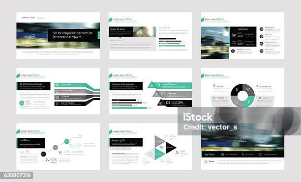 Infografikelementevorlage Für Präsentation Stock Vektor Art und mehr Bilder von Informationsgrafik - Informationsgrafik, Designelement, Schaubild