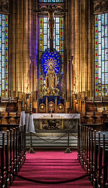istock church and virgin mary 635807746