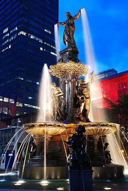 The Tyler Davidson Fountain was dedicated in 1871.  It is one of Cincinnati's most visited sites