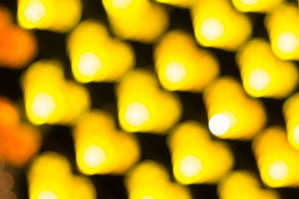 istock Blur of led light heart background 635820286