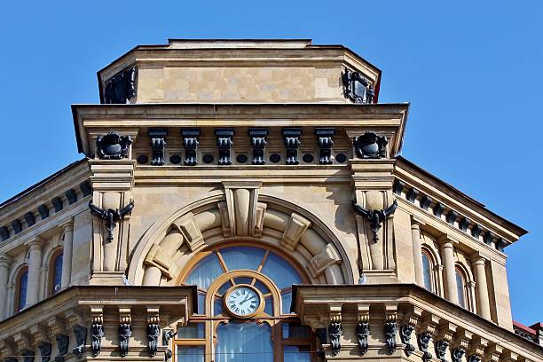 istock Facade of the house with a turret 635822568