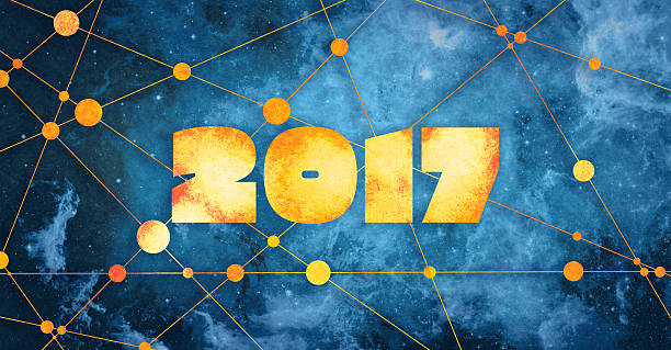 istock New Year and Christmas celebration card. 635830900