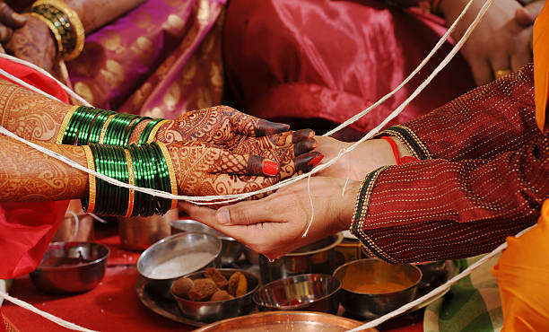 Kanyadaan Ritual In A Maharashtrian Wedding In India Stock Photo - Download  Image Now - iStock