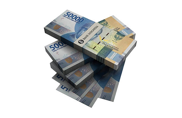 istock 3D Indonesian rupiah money white background 635837950