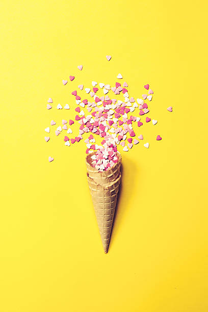istock Ice Cream Horn or Cone with Sweethearts 635839630