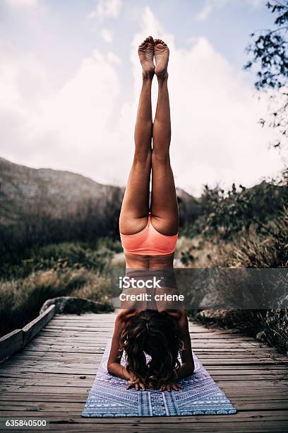 Young Beautiful Women Practicing Yoga In Nature Stock Photo - Download Image Now - Yoga, Sensuality, Women