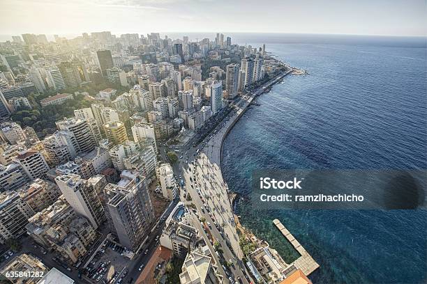 Widok Z Lotu Ptaka Na Bejrut Liban Bejrut - zdjęcia stockowe i więcej obrazów Bejrut - Bejrut, Liban, Kultura Libanu