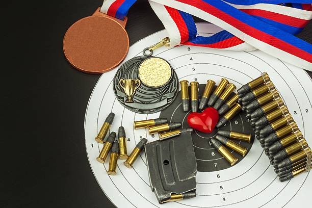 istock Concept of shooting competitions. Sport shooting. 635845022
