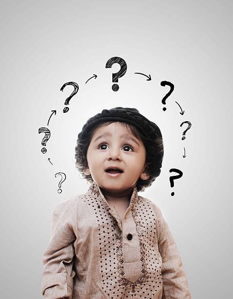 istock Adorable Intelligent Little Boy Thinking - Chalk Board 635845462