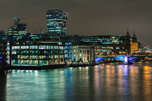 istock View at night London across Thames 635850880