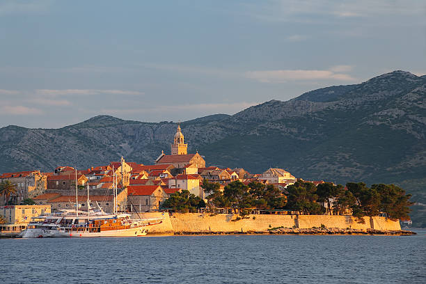 istock Korcula old town in early morning light, Croatia 635851440