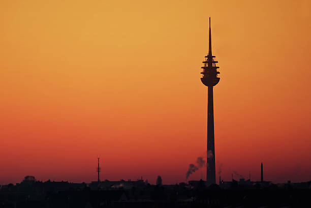 istock Telecommunication tower in the morning light 635851826