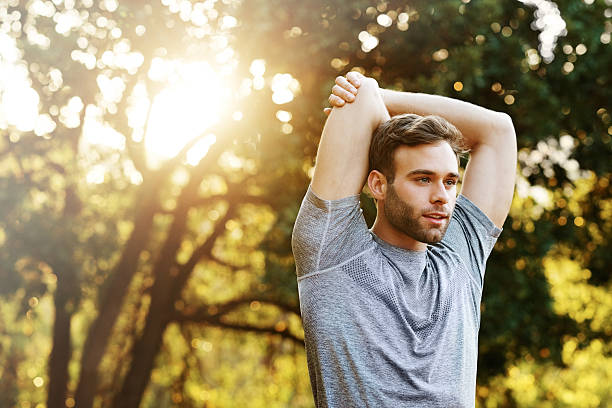 istock Preparing for his daily morning run 635864206