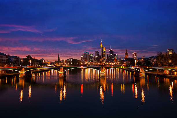 istock Skyline Frankfurt in the evening 635864782
