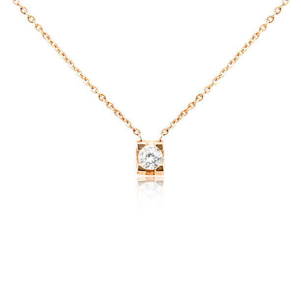 istock Golden pendant isolated on white 635866210