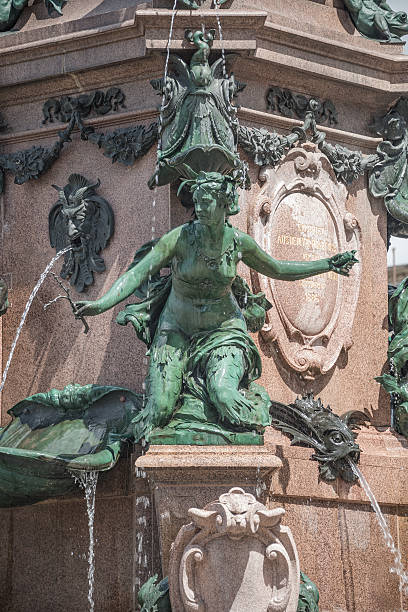 istock Fountain with a name Mendebrunnen in Leipzig, downtown, Germany 635869422