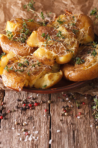 istock Homemade crash hot potatoes with thyme and cheese close-up 635871670