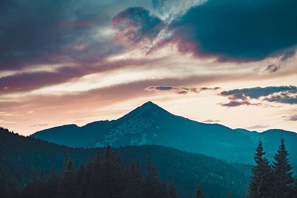 istock Majestic sunrise in montains 635875878