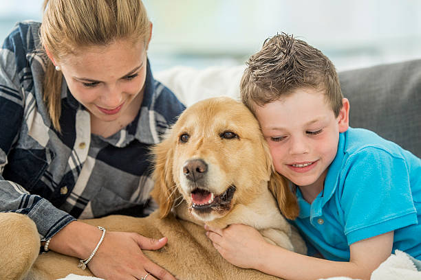istock Siblings with Their Family Pet 635882894