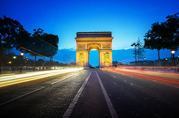 istock Arc de Triumph at evening, Paris, France 635889770