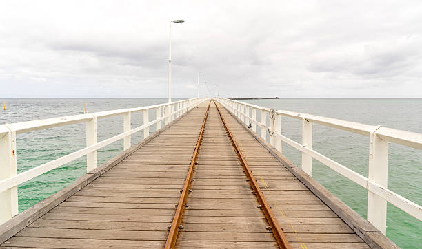 istock Historic Busselton Jetty with railway line 635893904