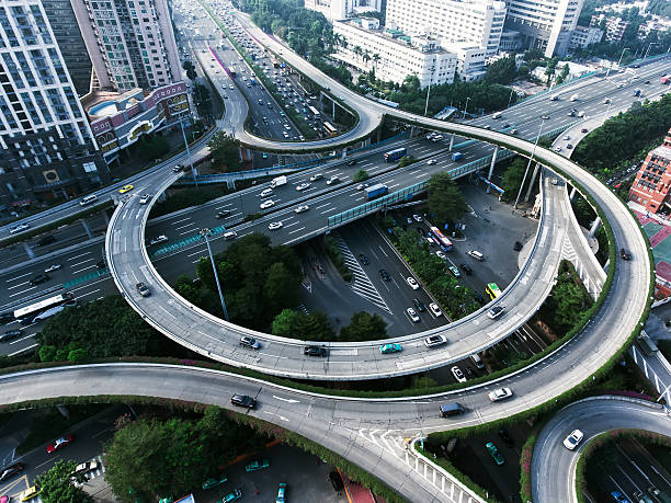 istock Aerial highway junction 635894386