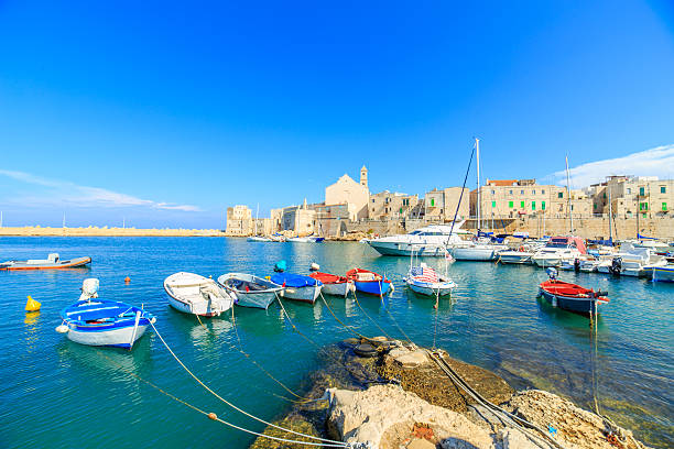 porto em giovinazzo perto de bari, apulia, itália - brindisi - fotografias e filmes do acervo