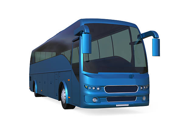블루 투어 버스 - bus coach bus tour bus isolated 뉴스 사진 이미지