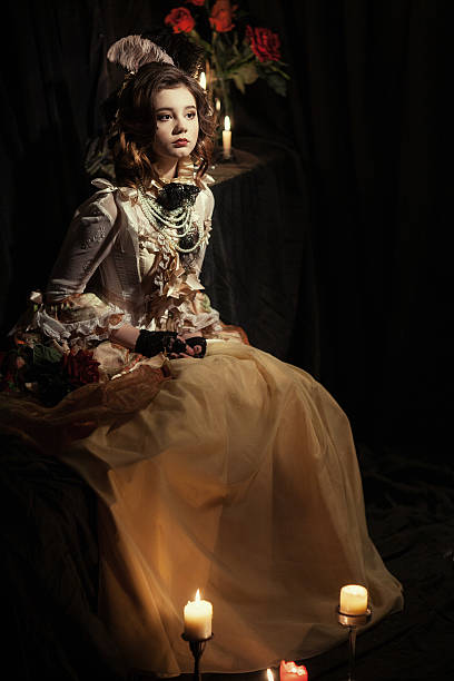 istock girl dressed in the style of Rococo 635900814