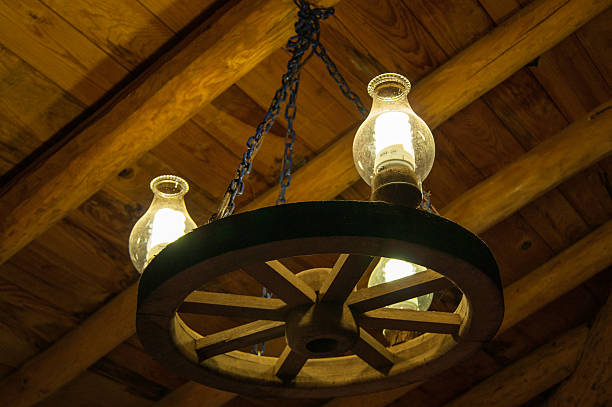 istock Wood Wheel Lamp 635901048