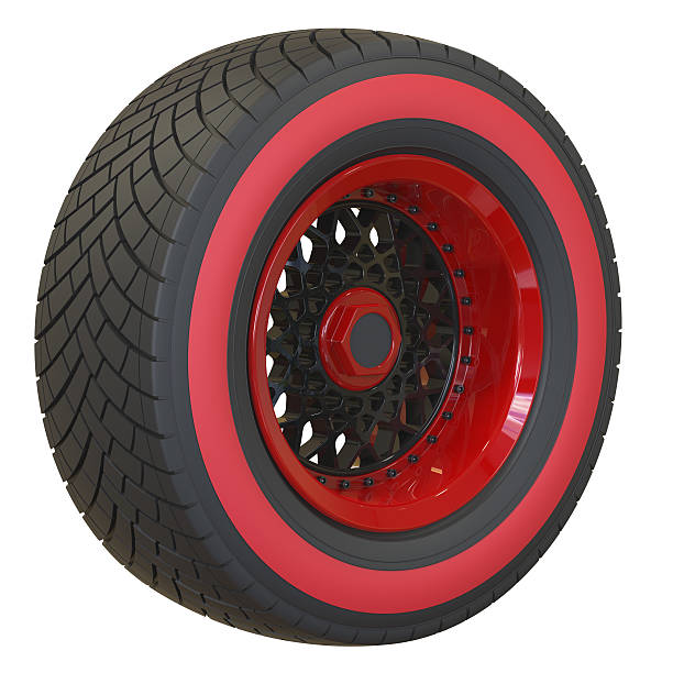 istock Automotive wheel isolated on white. 3D render 635901678