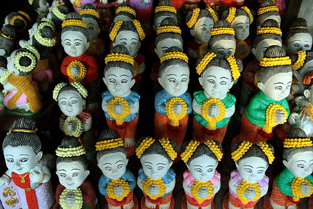 a Handwork and Keramik shop near the city of Khorat in the Province of Nakhon Ratchasima in the Region of Isan in Northeast Thailand in Thailand.