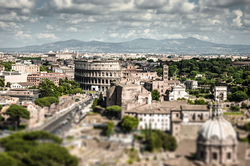 Coliseum in Rome aerial view