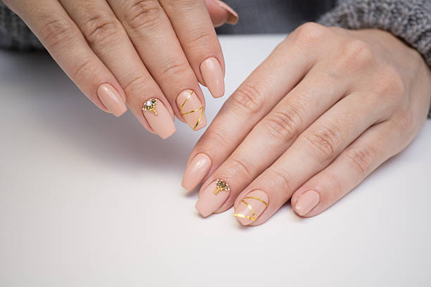 istock Natural nails, gel polish. Perfect clean manicure with zero cuticle. 635903864