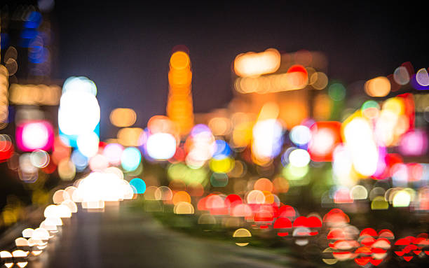 Abstract defocus light on Las Vegas Abstract defocus light on Las Vegas casino photos stock pictures, royalty-free photos & images