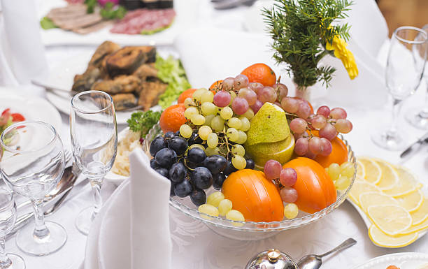 istock Fruits - Grapes, pears, persimmons, tangerines. 635910798