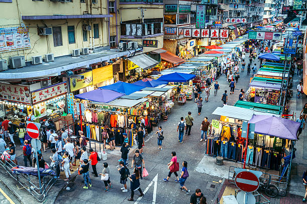 istock Shoppers stroll along Mong Kok market 635914070