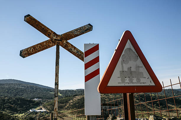 istock Railroad traffic signs 635915810