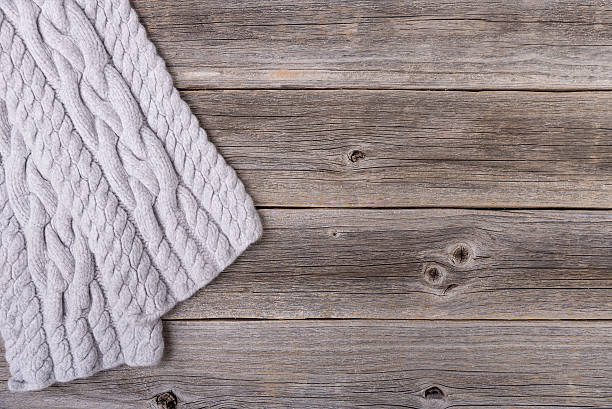 istock Scarf on wooden boards. 635916716