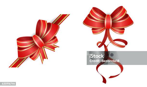 Ilustración de Moño Rojo Vector y más Vectores Libres de Derechos de ...