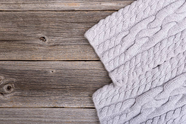 istock Scarf on wooden boards. 635916808