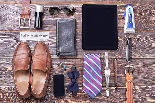 istock Father's Day card near accessories. 635925278