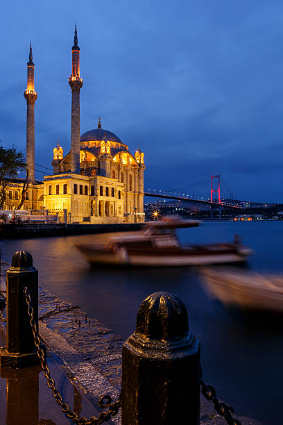 Ortakoy mosque and Bosphorus bridge, Istanbul, Turkey