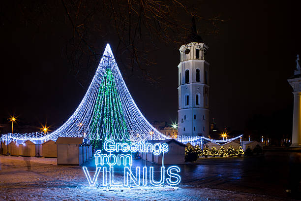 Vilnius Christmas Tree 2016 stock photo