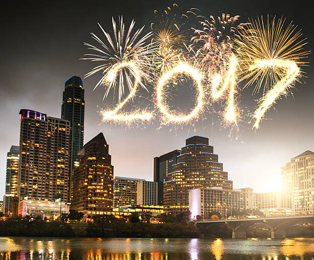 fireworks for a national holiday in Austin