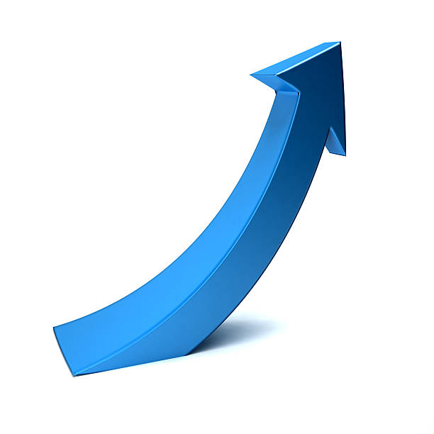Business Index Arrow Up. 3D Render Illustration