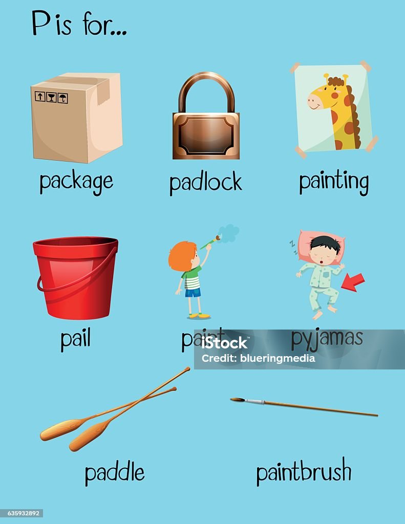 Many Words Begin With Letter P Stock Illustration - Download Image ...