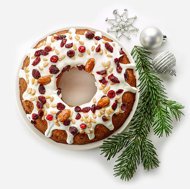 istock Christmas cake with fruits and nuts 635933646