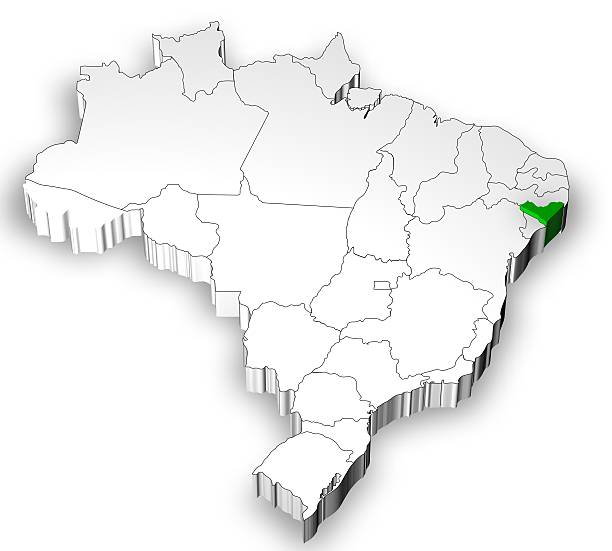 istock Brazilian map with states separated 635933954